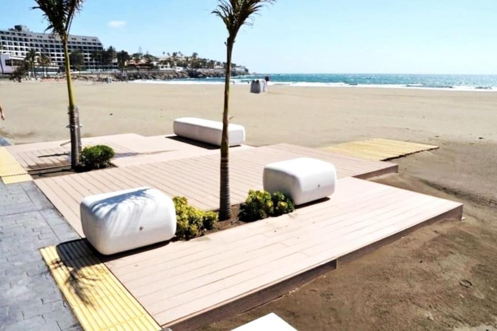 Apartment With Large Terrace, 10 Meters From Playa De Las Burras San Bartolomé Ngoại thất bức ảnh